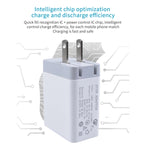 SDC-30W 2-in-1 USB to USB-C / Type-C データケーブル + 30W QC 3.0 USB + 2.4A デュアル USB 2.0 ポート 携帯電話 タブレット PC 用 ユニバーサル急速充電器 トラベルチャージャーセット、米国プラグ、USB-C / Type-C ケーブル付き、米国プラグ