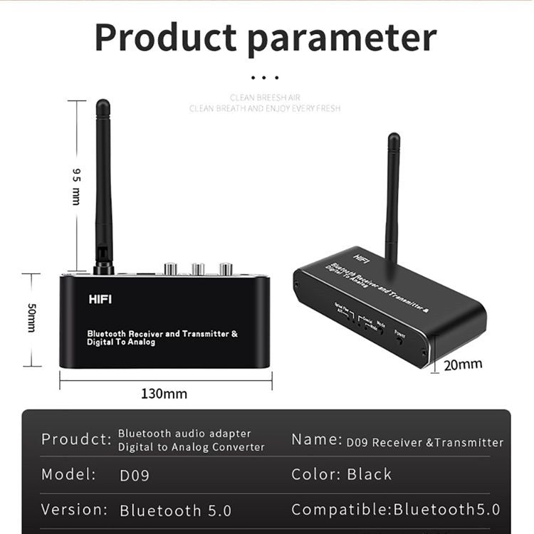 ZS-SGD09 3イン1 デジタル→アナログ Bluetooth 5.0 レシーバー＆トランスミッター