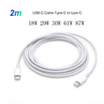2-in-1 PD 30W USB-C / Type-C ＋ 3A PD 3.0 USB-C / Type-C to USB-C / Type-C 急速充電データケーブルセット、ケーブル長：2m、AUプラグ、2m AUプラグ