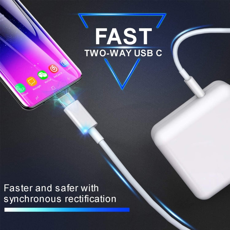 2-in-1 PD 30W USB-C / Type-C ＋ 3A PD 3.0 USB-C / Type-C to USB-C / Type-C 急速充電データケーブルセット、ケーブル長：2m、AUプラグ、2m AUプラグ