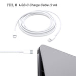 2-in-1 PD 30W USB-C / Type-C ＋ 3A PD 3.0 USB-C / Type-C to USB-C / Type-C 急速充電データケーブルセット、ケーブル長：2m、AUプラグ、2m AUプラグ