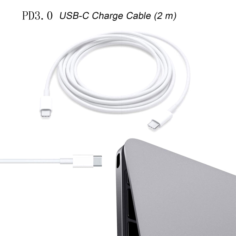 2-in-1 PD 30W USB-C / Type-C ＋ 3A PD 3.0 USB-C / Type-C to USB-C / Type-C 急速充電データケーブルセット、ケーブル長：2m、AUプラグ、2m AUプラグ