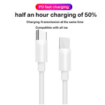 2-in-1 PD 30W USB-C / Type-C ＋ 3A PD 3.0 USB-C / Type-C to USB-C / Type-C 急速充電データケーブルセット、ケーブル長：2m、AUプラグ、2m AUプラグ
