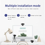 C5 400万画素オートフォーカス2KフルHDウェブカメラ360度回転USBドライバーフリーライブ配信ウェブカメラマイク付き、C5