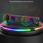 C2 10W TWS ワイヤレスアウトドアポータブルスピーカー ベースホームシアターサブウーファーサウンドバーオーディオ、時計＆アラーム対応
