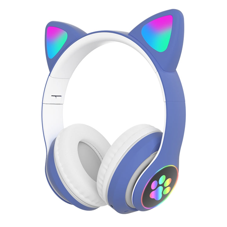 TN-28 3.5mm Bluetooth 5.0 デュアル接続 RGB猫耳ベースステレオノイズキャンセリングヘッドホン TFカード対応 マイク付き