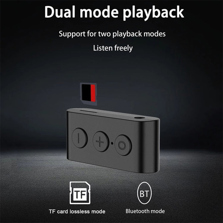 BR03 カード型カーBluetooth 5.0レシーバー スピーカー音楽ワイヤレスオーディオレシーバー Bluetoothハンズフリー通話対応