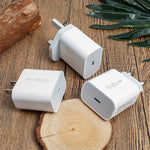 SDC-20W PD 20W シングル USB-C / Type-C インターフェース トラベルチャージャー EUプラグ USプラグ UKプラグ