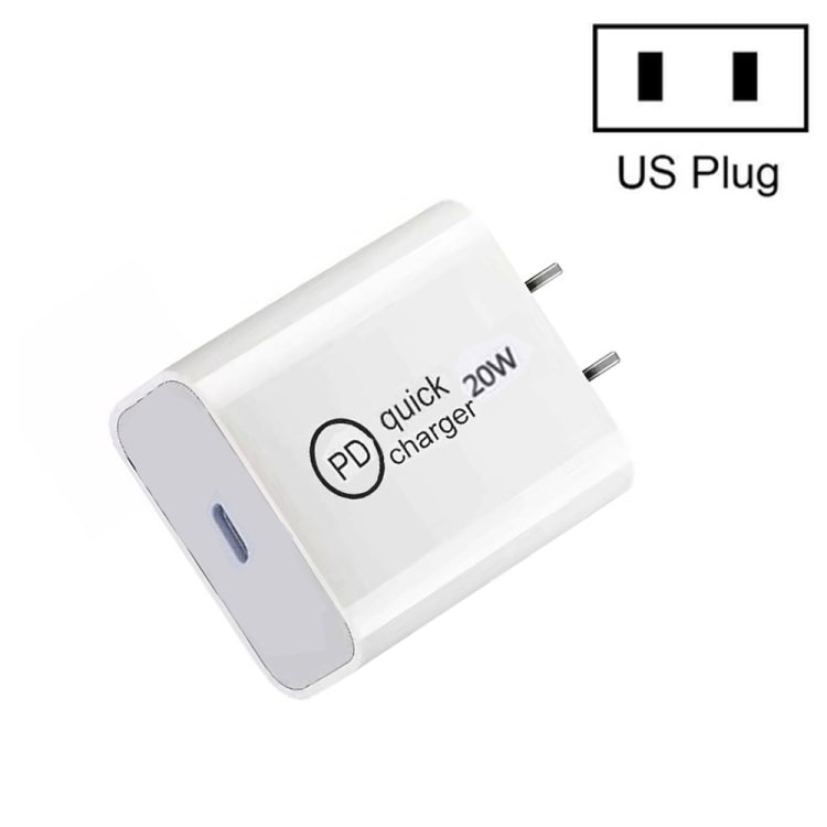 SDC-20W PD 20W シングル USB-C / Type-C インターフェース トラベルチャージャー EUプラグ USプラグ UKプラグ