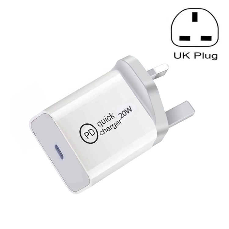 SDC-20W PD 20W シングル USB-C / Type-C インターフェース トラベルチャージャー EUプラグ USプラグ UKプラグ
