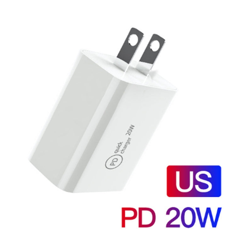 SDC-20W 2-in-1 PD 20W USB-C / Type-C トラベルチャージャー + 3A PD 3.0 USB-C / Type-C to USB-C / Type-C 高速充電データケーブルセット ケーブル長：1m USプラグ EUプラグ UKプラグ