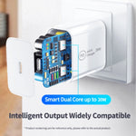 SDC-20W 2-in-1 PD 20W USB-C / Type-C トラベルチャージャー + 3A PD 3.0 USB-C / Type-C to USB-C / Type-C 高速充電データケーブルセット ケーブル長：1m USプラグ EUプラグ UKプラグ