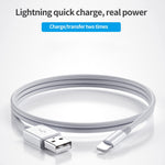 XJ-018 3A USBオス - 8ピンオス 急速充電データケーブル、長さ：2m、2m