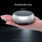 EWA A110 IPX5防水 ポータブルミニメタルワイヤレスBluetoothスピーカー 3.5mmオーディオ＆32GB TFカード＆通話対応