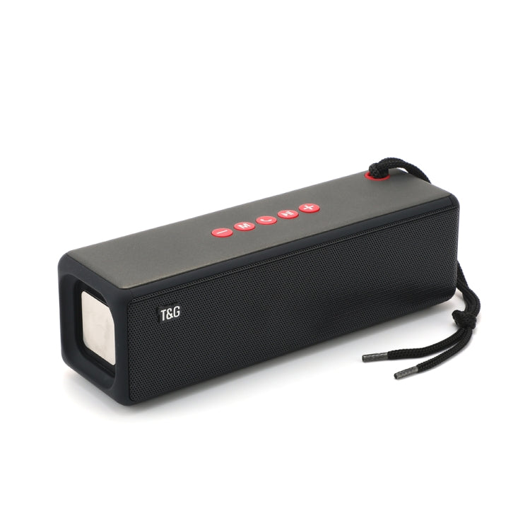 T&G TG271 TWS サブウーファー Bluetoothスピーカー 編みロープ付き、USB/AUX/TFカード/FM対応
