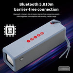 T&G TG271 TWS サブウーファー Bluetoothスピーカー 編みロープ付き、USB/AUX/TFカード/FM対応