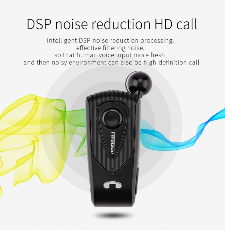 F930 CSR4.1 伸縮ケーブル 呼び出し振動リマインダー 防盗 Bluetoothヘッドセット、シルバー