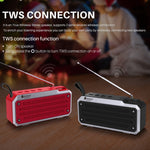 NewRixing NR4018FM TWSポータブルステレオBluetoothスピーカー TFカード/FM/3.5mm AUX/Uディスク/ハンズフリー通話対応
