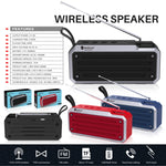 NewRixing NR4018FM TWSポータブルステレオBluetoothスピーカー TFカード/FM/3.5mm AUX/Uディスク/ハンズフリー通話対応