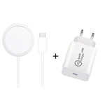 XJ-31 2イン1 15W マグネティックワイヤレス充電器 + PD 20W USB-C / Type-C トラベル充電器セット iPhone 12シリーズ対応、EUプラグ、USプラグ、UKプラグ