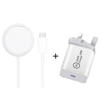 XJ-31 2イン1 15W マグネティックワイヤレス充電器 + PD 20W USB-C / Type-C トラベル充電器セット iPhone 12シリーズ対応、EUプラグ、USプラグ、UKプラグ