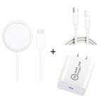 XJ-32 3イン1 15W 磁気吸着ワイヤレス充電 + PD 20W USB-C / Type-C トラベル充電 + USB-C / Type-C から8ピン高速充電ケーブル iPhoneシリーズ用、USプラグ、EUプラグ、UKプラグ
