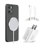 XJ-32 3イン1 15W 磁気吸着ワイヤレス充電 + PD 20W USB-C / Type-C トラベル充電 + USB-C / Type-C から8ピン高速充電ケーブル iPhoneシリーズ用、USプラグ、EUプラグ、UKプラグ