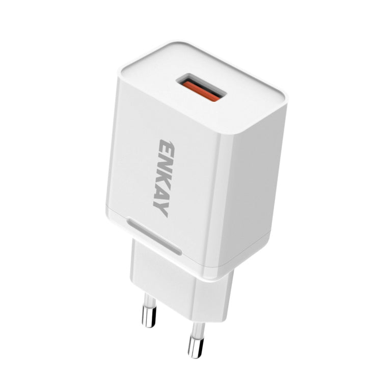 ENKAY Hat-Prince T006-1 18W USB QC 3.0 急速充電トラベル充電器パワーアダプター、EUプラグ