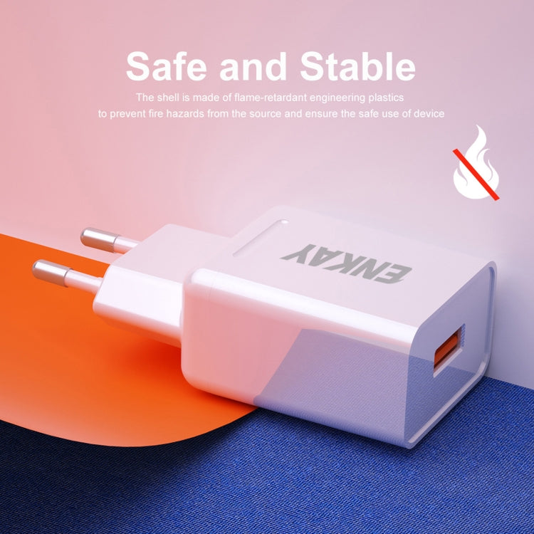 ENKAY Hat-Prince T006-1 18W USB QC 3.0 急速充電トラベル充電器パワーアダプター、EUプラグ