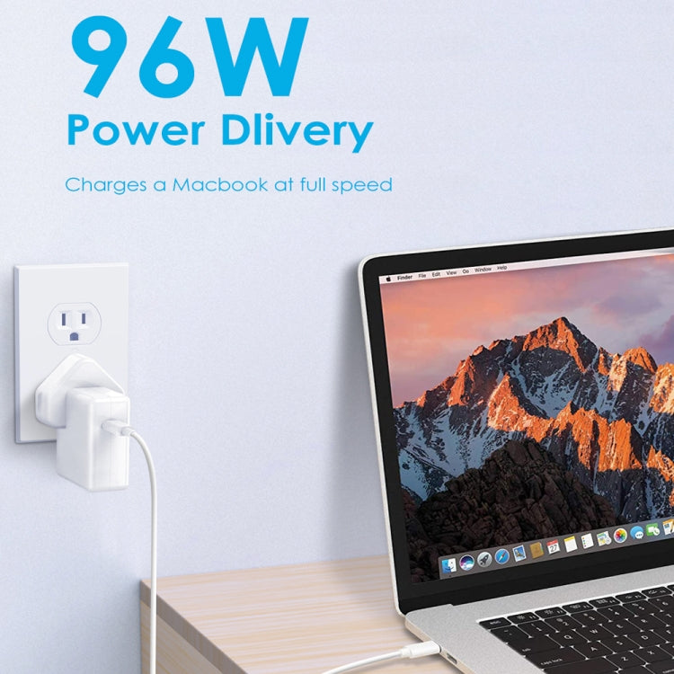 PD-96W 96W PD USB-C / Type-C ラップトップ電源アダプター MacBook Pro 16インチ (A2141) 用, EUプラグ, USプラグ, UKプラグ, AUプラグ