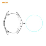 2-in-1 ENKAY Hat-Prince 透明ソフトTPUケース＋0.2mm 9H 2.15D 曲面エッジ強化ガラスフィルム、Samsung Galaxy Watch 3 45mm用