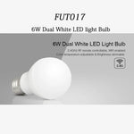 FUT017 6W デュアルホワイトLED電球 2.4GHz RF制御 WiFi対応 CCT調光可能