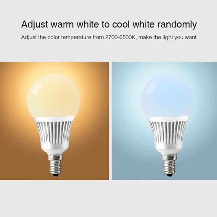 FUT013 5W E14 RGB + CCT LED電球 AC100~240V 2.4G WiFiリモコン調光可能LEDライト