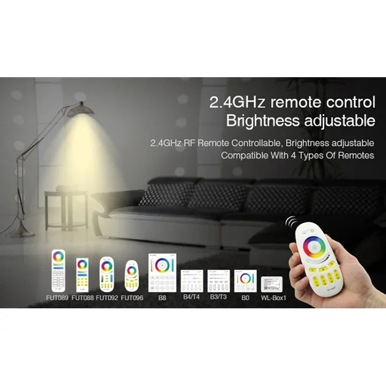 FUT013 5W E14 RGB + CCT LED電球 AC100~240V 2.4G WiFiリモコン調光可能LEDライト
