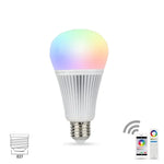 FUT012 E27 9W RGB + CCT LED電球ライト 100V-240V フルカラーリモコンスマート電球 WiFi 2.4Gワイヤレス