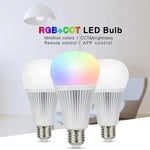 FUT012 E27 9W RGB + CCT LED電球ライト 100V-240V フルカラーリモコンスマート電球 WiFi 2.4Gワイヤレス