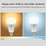 FUT012 E27 9W RGB + CCT LED電球ライト 100V-240V フルカラーリモコンスマート電球 WiFi 2.4Gワイヤレス