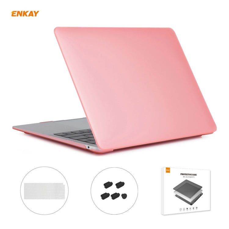 ENKAY 3-in-1 マットラップトップ保護ケース + EU版 TPUキーボードフィルム + 防塵プラグセット MacBook Air 13.3インチ A2179 & A2337（2020年）用