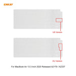 ENKAY 3-in-1 マットラップトップ保護ケース + EU版 TPUキーボードフィルム + 防塵プラグセット MacBook Air 13.3インチ A2179 & A2337（2020年）用