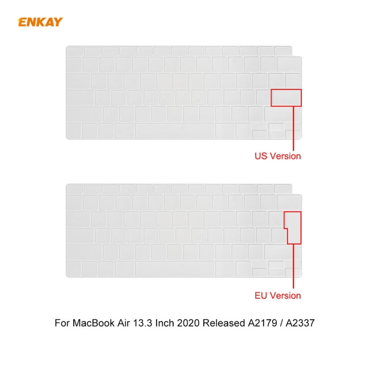 ENKAY 3-in-1 マットラップトップ保護ケース + EU版 TPUキーボードフィルム + 防塵プラグセット MacBook Air 13.3インチ A2179 & A2337（2020年）用