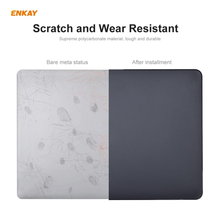 ENKAY 3-in-1 マットラップトップ保護ケース + EU版 TPUキーボードフィルム + 防塵プラグセット MacBook Air 13.3インチ A2179 & A2337（2020年）用