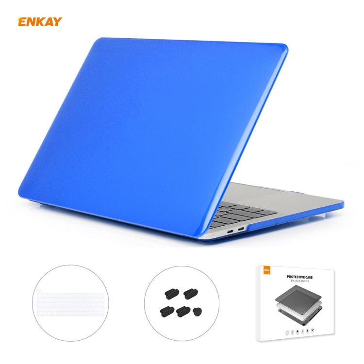 ENKAY 3-in-1 クリスタルラップトップ保護ケース + EU版 TPUキーボードフィルム + 防塵プラグセット MacBook Pro 16インチ A2141（Touch Barあり）用