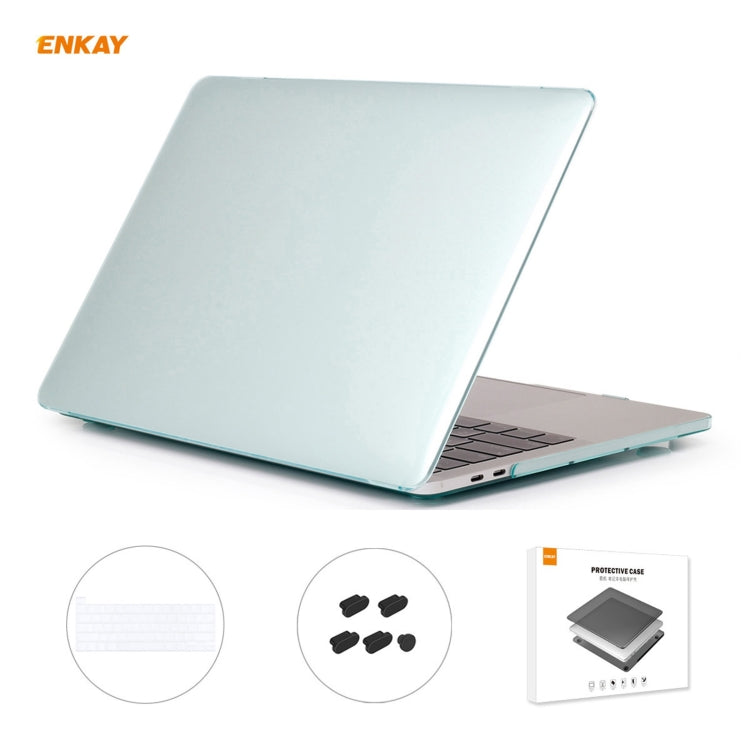 ENKAY 3-in-1 クリスタルラップトップ保護ケース + EU版 TPUキーボードフィルム + 防塵プラグセット MacBook Pro 16インチ A2141（Touch Barあり）用