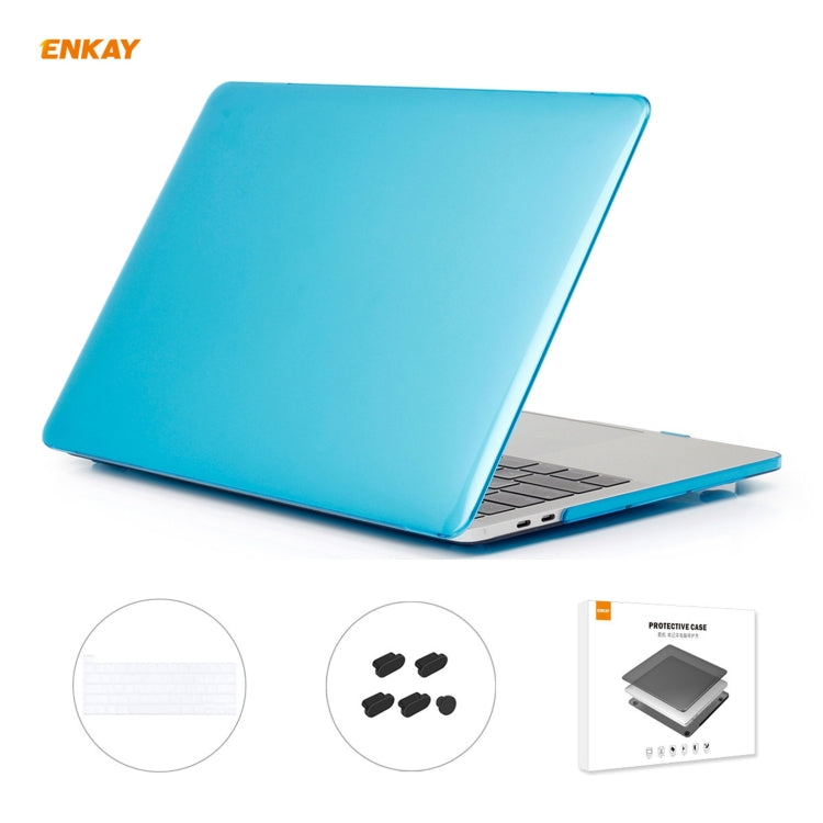 ENKAY 3-in-1 クリスタルラップトップ保護ケース + EU版 TPUキーボードフィルム + 防塵プラグセット MacBook Pro 16インチ A2141（Touch Barあり）用