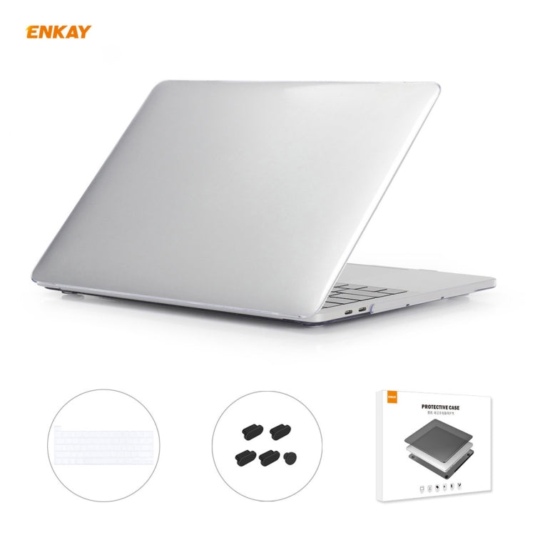 ENKAY 3-in-1 クリスタルラップトップ保護ケース + EU版 TPUキーボードフィルム + 防塵プラグセット MacBook Pro 16インチ A2141（Touch Barあり）用