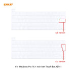 ENKAY 3-in-1 クリスタルラップトップ保護ケース + EU版 TPUキーボードフィルム + 防塵プラグセット MacBook Pro 16インチ A2141（Touch Barあり）用