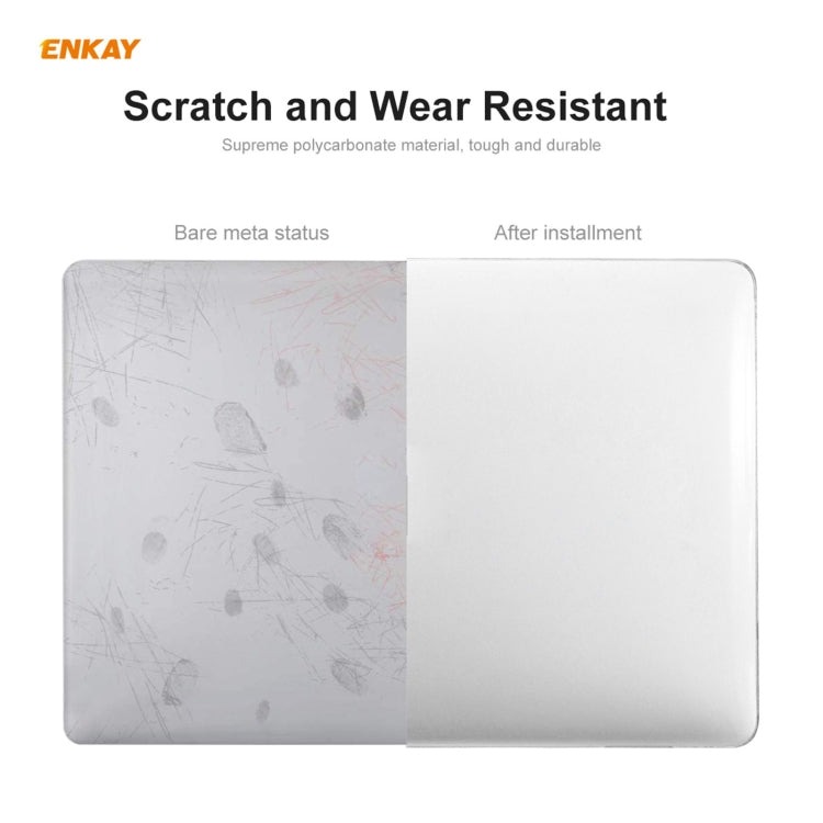 ENKAY 3-in-1 クリスタルラップトップ保護ケース + EU版 TPUキーボードフィルム + 防塵プラグセット MacBook Pro 16インチ A2141（Touch Barあり）用