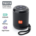 T&G TG519 TWS ハイファイ ポータブル Bluetoothスピーカー サブウーファー アウトドア ワイヤレスコラムスピーカー TFカード/FM/3.5mm AUX/Uディスク/ハンズフリー通話対応
