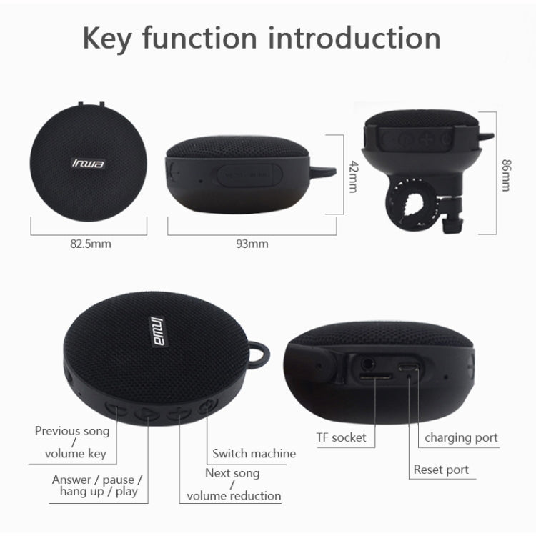 S360 ポータブルアウトドアバイク用 Bluetoothスピーカー IPX7防水 防塵 耐衝撃スピーカー TF対応