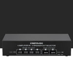 B042 4入力2出力パワーアンプ音声切替器スピーカースイッチ分配器 1チャンネル300Wロスレス音質 B042